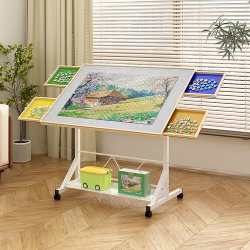 White wooden 1500pcs puzzle - white,