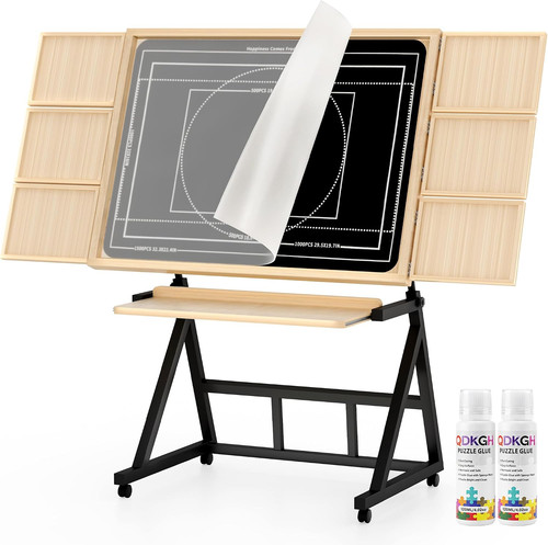 Wooden jigsaw puzzle table - jigsaw,