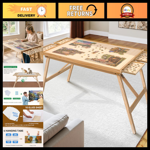1500 piece puzzle table - table, with