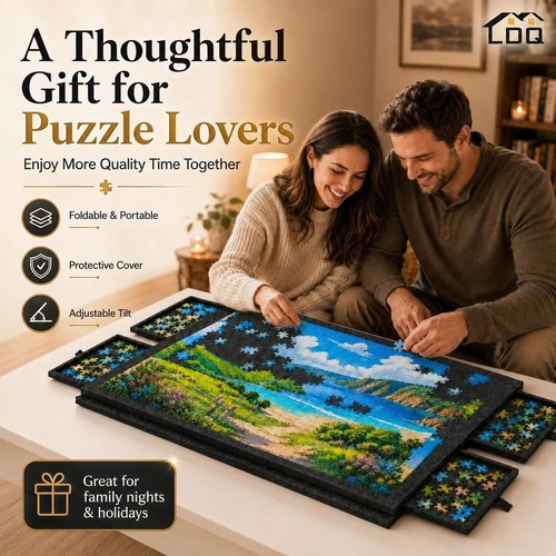 Foldable puzzle board with - board,
