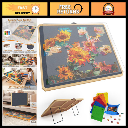 1000 pcs puzzle board with - puzzle,