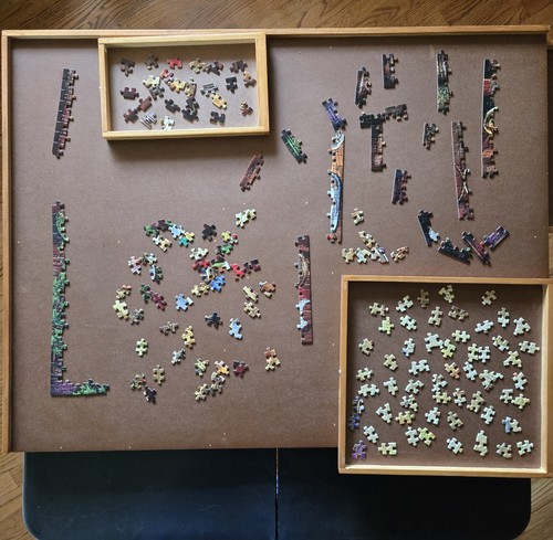 Wooden jigsaw puzzle board - puzzle,