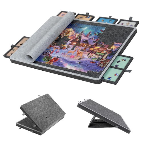 Jigsaw puzzle board with - puzzle,