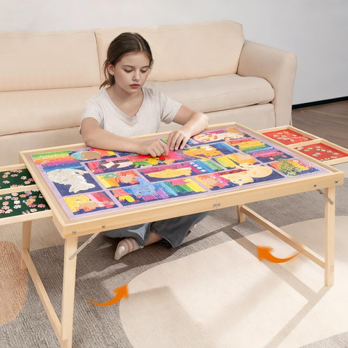 1500 pieces puzzle table with - puzzle,