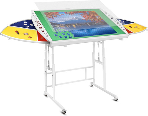 Tilting puzzle table - table, with