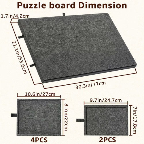 Puzzle board with - 6-in-1,