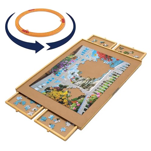 Rotating puzzle board with - rotating,