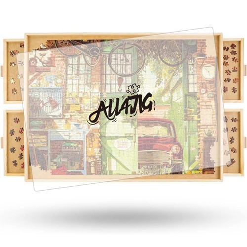 Rotating puzzle board with - puzzle,