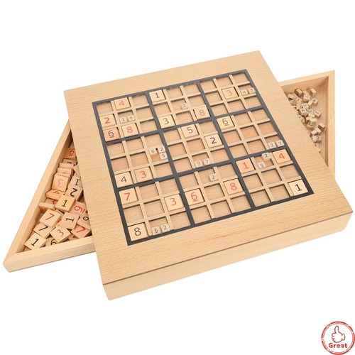 Wooden sudoku puzzle board - wooden,