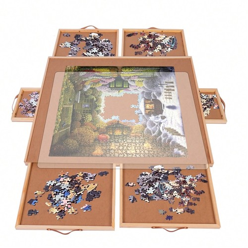 Wooden rotating jigsaw puzzle - jigsaw,