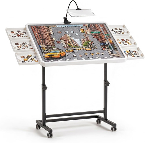 Puzzle table with drawers - table,