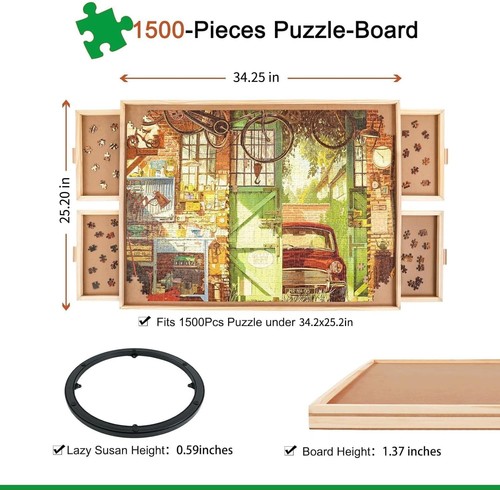Wooden puzzle table 1500pcs - puzzle,